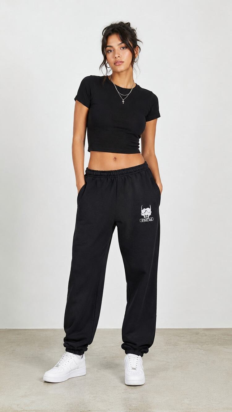 G59 Records Fleece Sweatpants Jogger Pant Black Womens Medium New $uicideboy